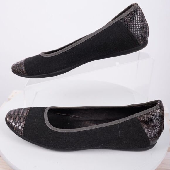 Donald J Pliner Hideyo Ballet Flats snakeskin sz 7 - Picture 3 of 6